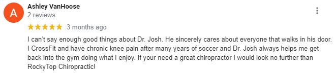 Chiropractic Knoxville TN Patient Testimonial